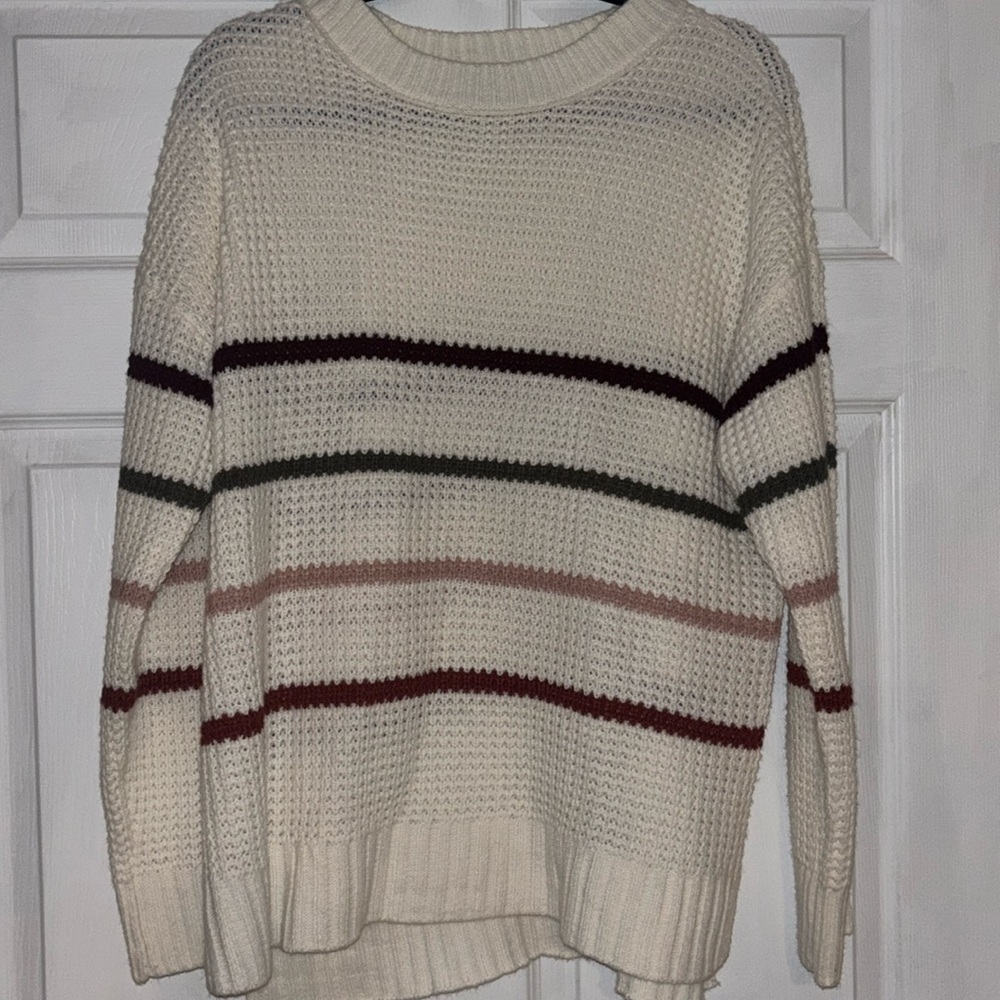White with stripes large sweater from SO